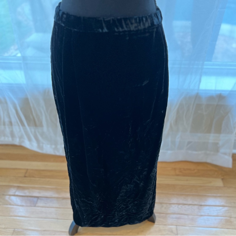 Vintage black velvet skirt